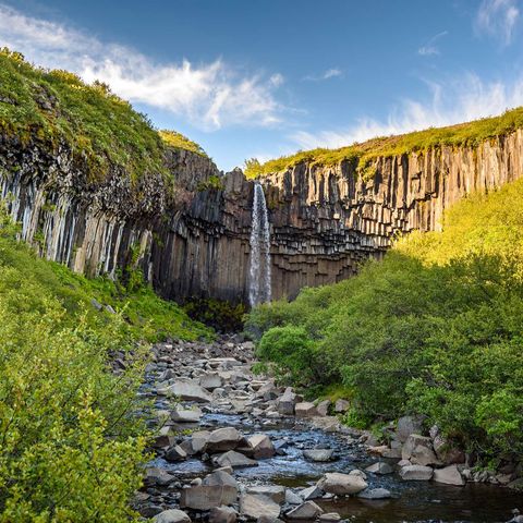 iceland svartifoss in skaftafell national park istk
