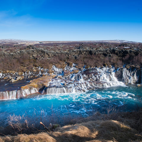 iceland west hraunfossar in april istk