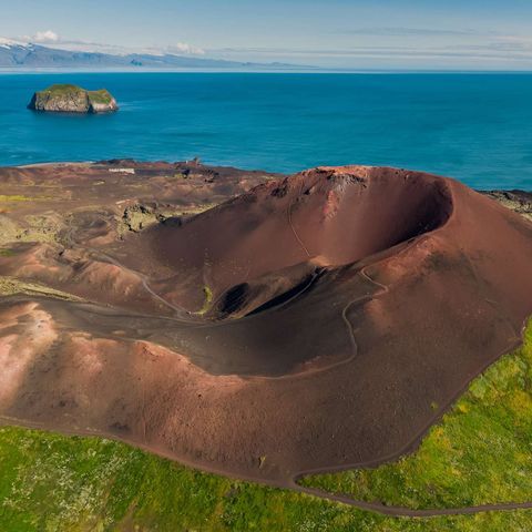 iceland westman islands eldfell volcanic crater rth