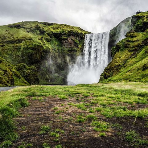 skogafoss waterfall south west iceland astk