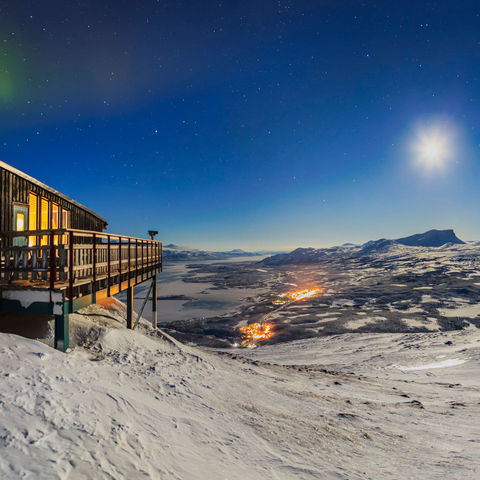 sweden lapland abisko aurora sky station evening view rth