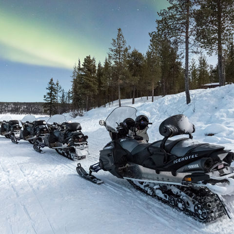 swedish lapland icehotel snowmobiles aurora ed