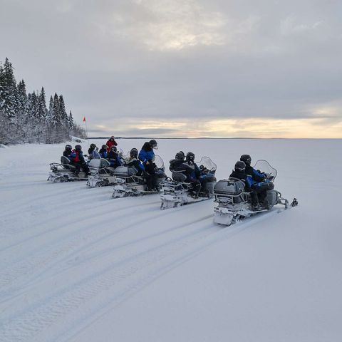 swedish lapland snowmobile safari brandon lodge gr