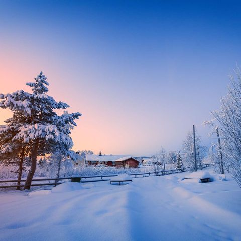 swedish lapland winter sun jukkasjarvi village rth
