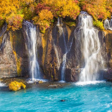 west iceland hraunfossar autumn istk