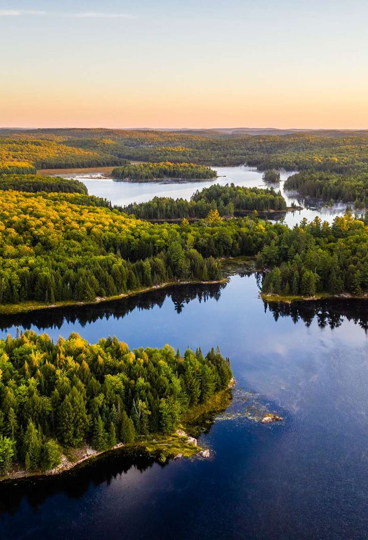 canada ontario lakes aerial view istk