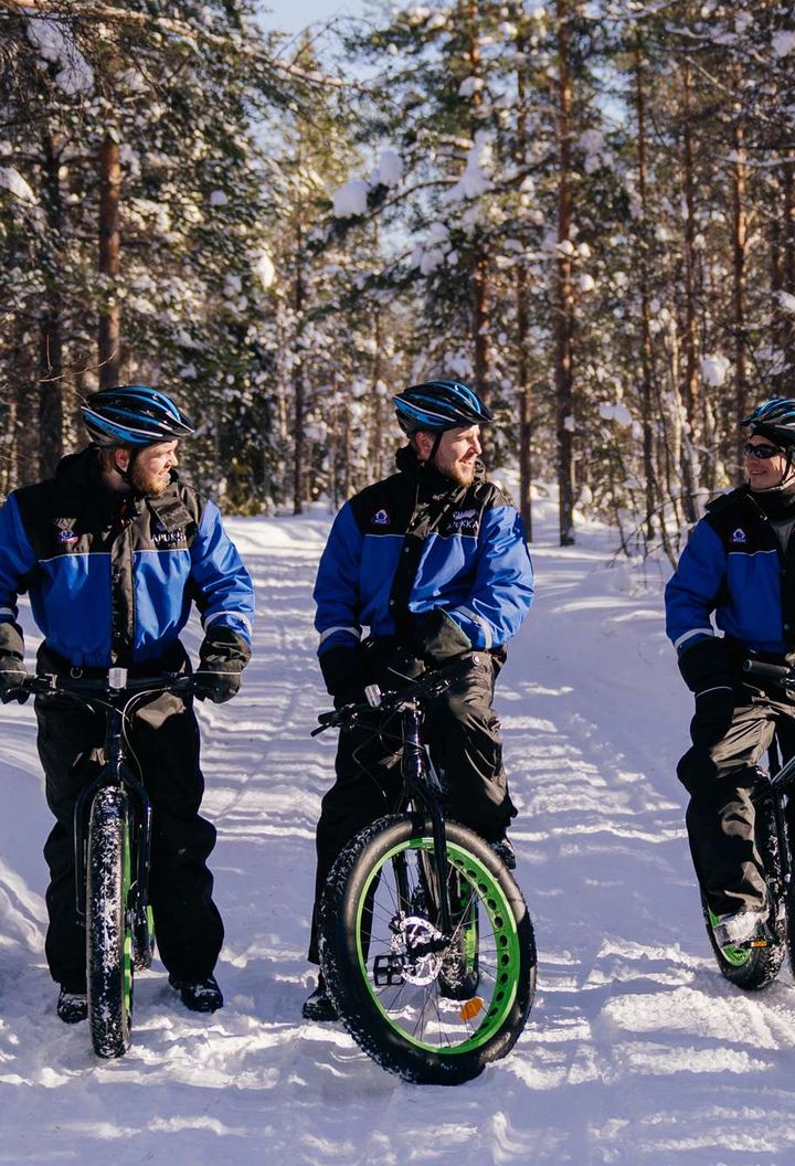 finnish lapland apukka resort fat biking