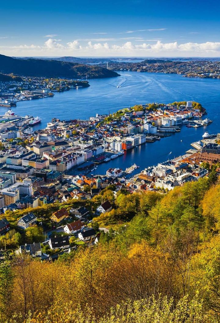 fjord norway view over bergen from mt floyen vfn