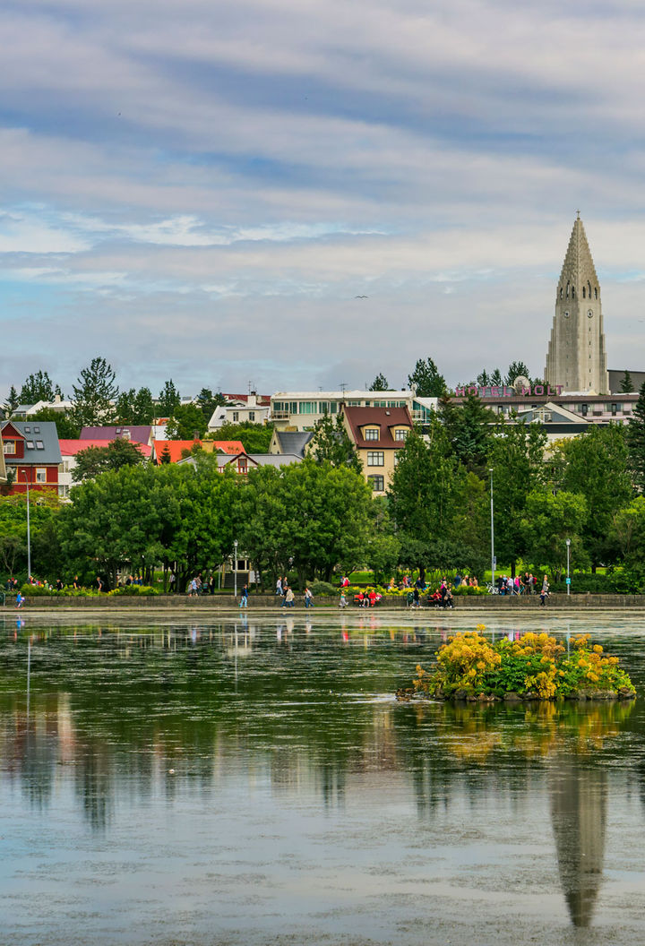 iceland capital region reykjavik skyline summer rth