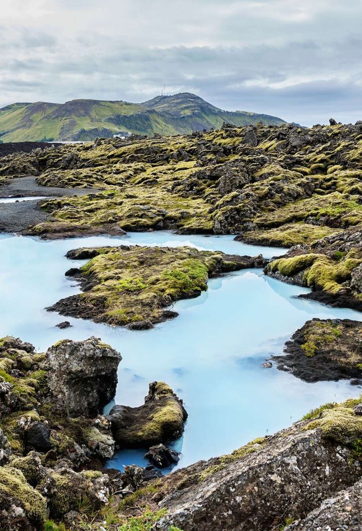 iceland reykjanes peninsula geothermal pools near blue lagoon