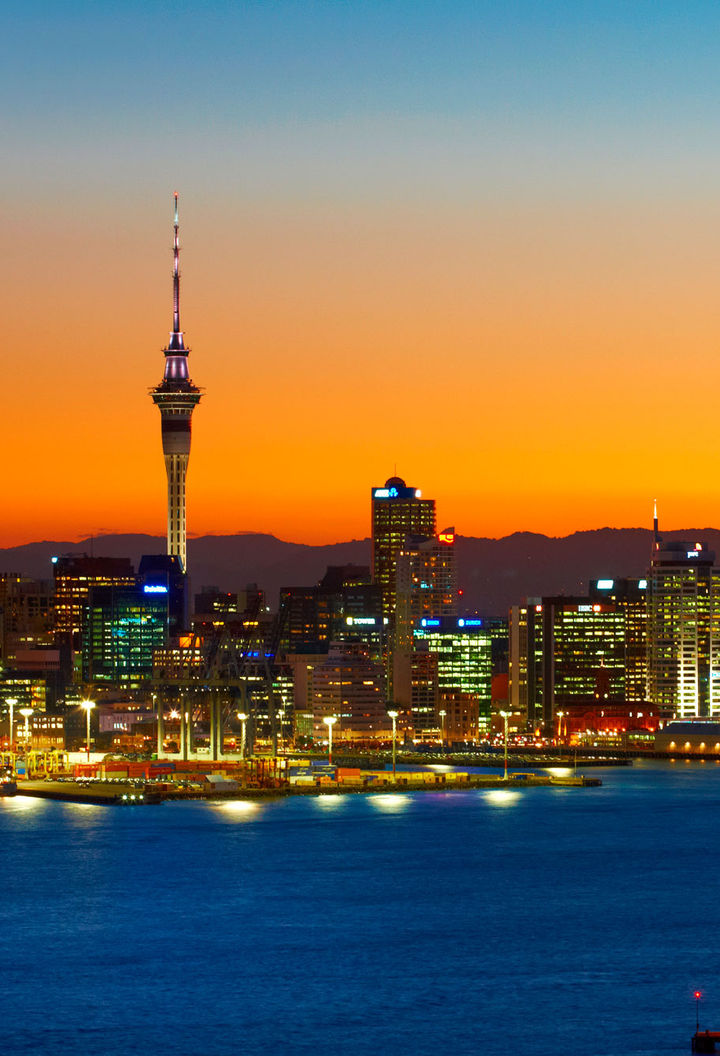 new zealand auckland skyline at night tnz