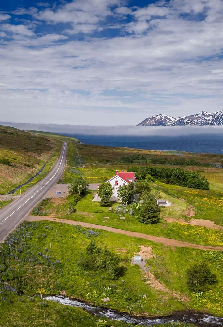 north iceland eyjafjordur aerial view rth