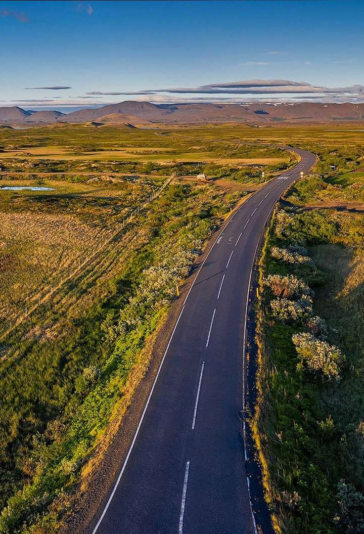 north iceland road through myvatn rth