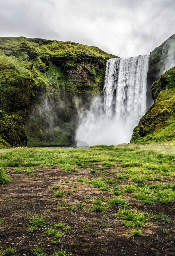 skogafoss waterfall south west iceland astk