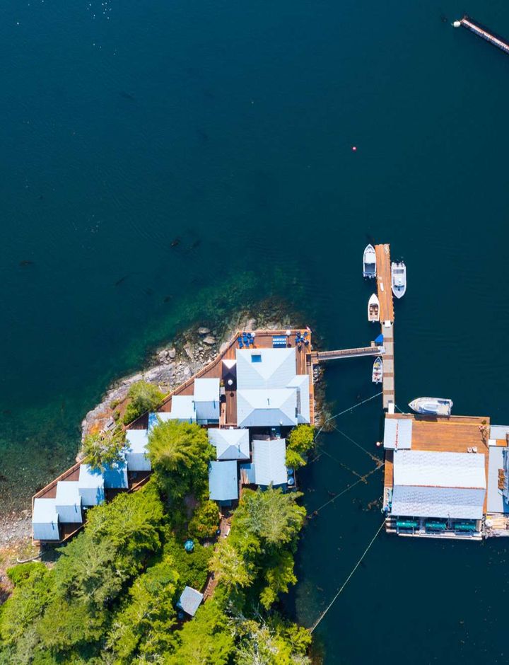 farewell harbour lodge overhead view