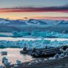 iceland jokulsarlon at dusk rth