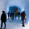 iceland langjokull ice cave into the glacier rg