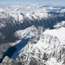 new zealand west coast aerial view over fox glacier twc